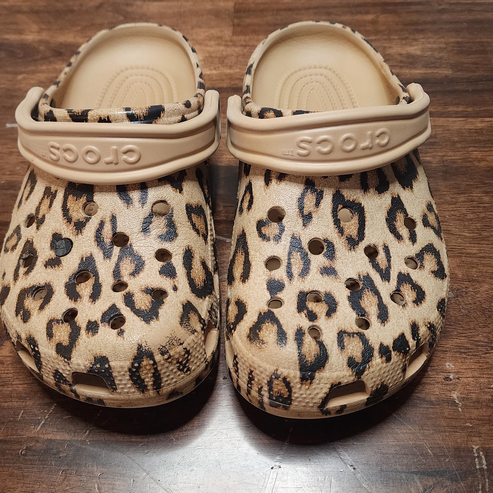 Crocs Leopard Print Clogs